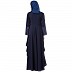 Polka dotted asymmetrical dress- Navy Blue Polka dotted asymmetrical dress- Navy Blue